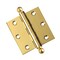 Embassy 3 x 3 Solid Brass Hinge, Polished Brass Finish with Ball Tips 3030US3B-1 - alternate 1